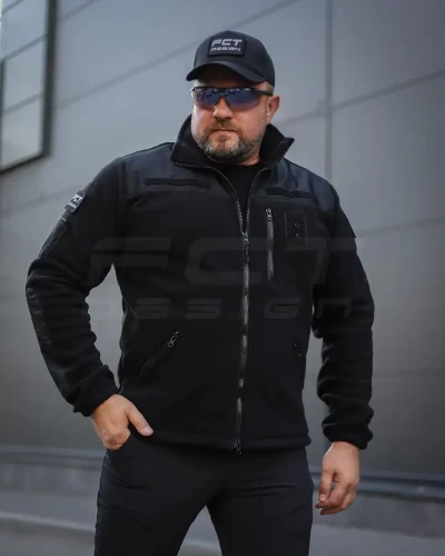 Кофта Куртка Фліс спрощена чорна для Поліції 40-42/3 40-42/3