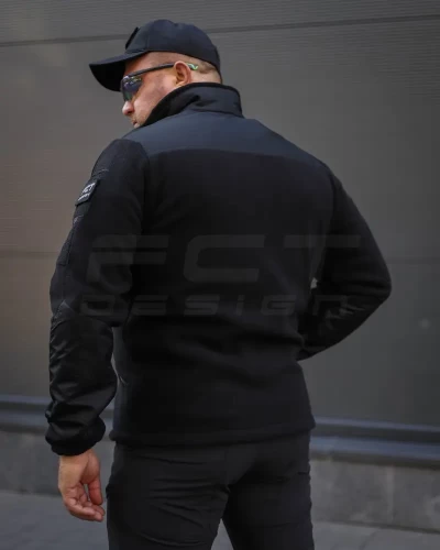 Кофта Куртка Фліс спрощена чорна для Поліції 40-42/3 40-42/3