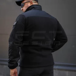 Кофта Куртка Флис упрощенная черная для Полиции