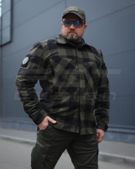 Тактическая милитари Рубашка FCT демисезон утеплена в клетку крупная Хаки (39 номер)