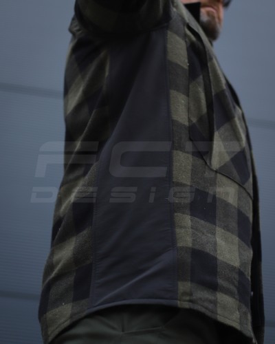 Тактическая милитари Рубашка FCT демисезон утеплена в клетку крупная Хаки (39 номер) 40-42/3