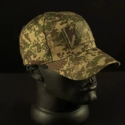 Кепка бейсболка тактична ріп-стоп с велкро Хижак піксель G-0822 (3 липучки)