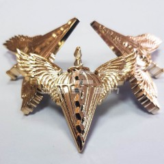 Беретний знак кокарда ДШВ пластик золото