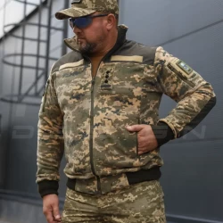 Кофта фліс тактична під резинку піксель ЗСУ
