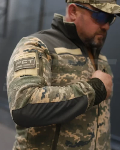 Кофта флис тактическая под резинку пиксель ВСУ 40-42/3