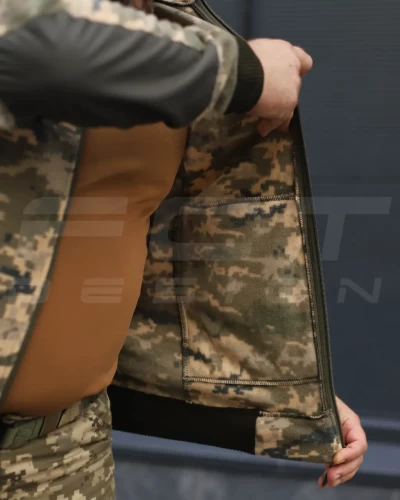 Кофта флис тактическая под резинку пиксель ВСУ 40-42/3