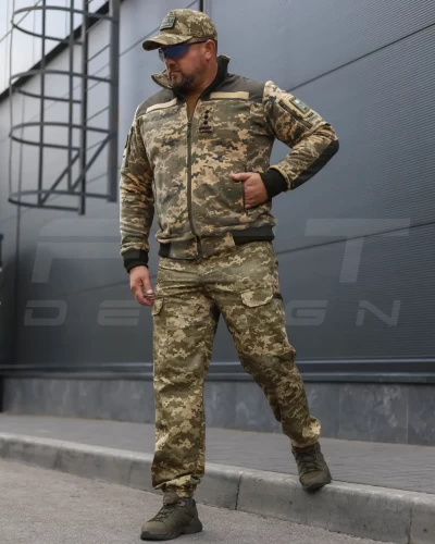 Кофта флис тактическая под резинку пиксель ВСУ 40-42/3