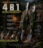 Набір туриста 4 в 1, (ніж, виделка, ложка)