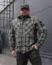 Тактическая милитари Рубашка FCT зимняя утепленная в клетку Зеленая флис подкладка (44 номер) 40-42/3