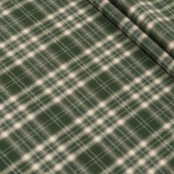 Тканина костюмна зелена клітинка