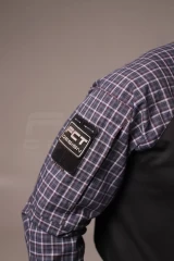 Убакс бойова сорочка URBAN Стрейч у клітку Синьо-біла