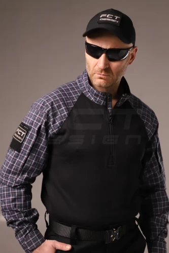 Убакс бойова сорочка URBAN Стрейч у клітку Синьо-біла 44 44