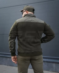 Кофта фліс тактична під резинку хакі