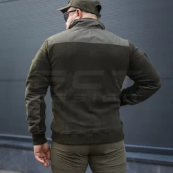 Кофта флис тактическая под резинку хаки