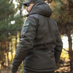 Костюм тактичний зимовий Хантер на флісі Софтшелл хакі