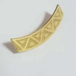 Личка дугообразная золото металл/смайлик