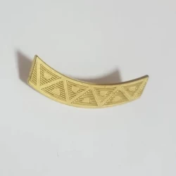 Личка дугообразная золото металл/смайлик