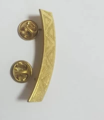 Личка дугоподібна золото метал/ смайлик