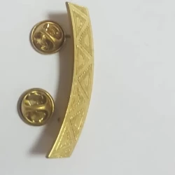 Личка дугообразная золото металл/смайлик