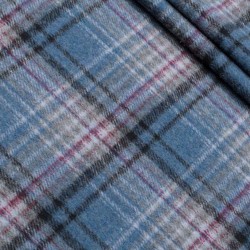 Тканина костюмна синя клітинка