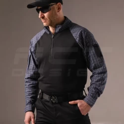 Убакс бойова сорочка URBAN Стрейч у клітку Синя