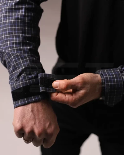 Убакс бойова сорочка URBAN Стрейч у клітку Синя 44 44