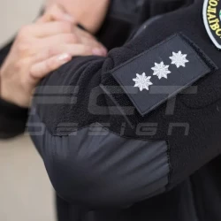 Кофта флис тактическая под резинку черная для Полиции