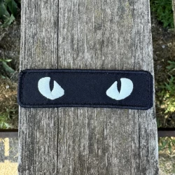 Шеврон/патч вишитий очі кота чорні
