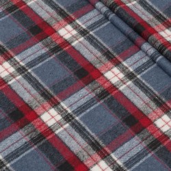 Тканина костюмна синьо-червона клітинка
