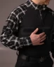 Убакс бойова сорочка URBAN Стрейч у клітку Чорно-біла 44 44