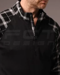 Убакс бойова сорочка URBAN Стрейч у клітку Чорно-біла
