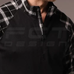 Убакс бойова сорочка URBAN Стрейч у клітку Чорно-біла