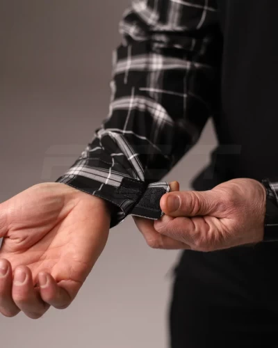 Убакс бойова сорочка URBAN Стрейч у клітку Чорно-біла 44 44