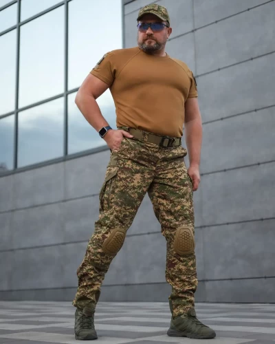 Штани з наколінниками тактичні Корд Gen 2 Хижак піксель G-0822 44 44