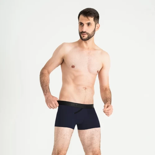 Мужские анатомические боксеры из хлопка Anatomic Classic 2.0 Black Series темно-синий S