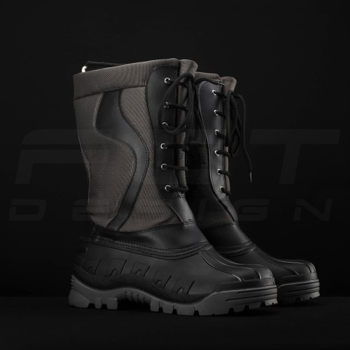 Чоботи Сноубутси зимові на шнурках водонепроникні сірі 40 40