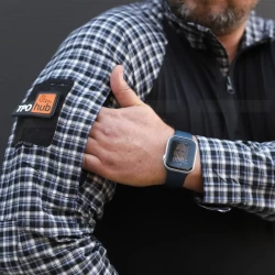 Убакс бойова сорочка URBAN Стрейч в клітинку синя