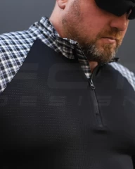 Убакс бойова сорочка URBAN Стрейч в клітинку синя