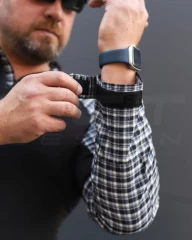 Убакс бойова сорочка URBAN Стрейч в клітинку синя