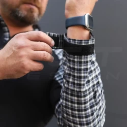 Убакс бойова сорочка URBAN Стрейч в клітинку синя