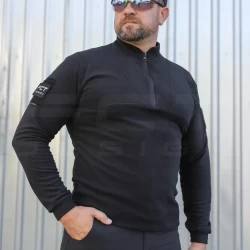 Кофта флис Урбан с молнией под горло Черная