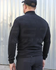 Кофта фліс Урбан з блискавкою під горло Чорна