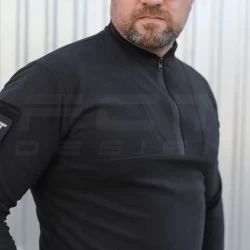 Кофта флис Урбан с молнией под горло Черная