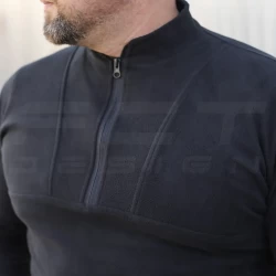Кофта флис Урбан с молнией под горло Черная