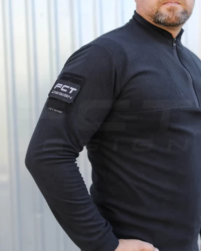 Кофта флис Урбан с молнией под горло Черная 42