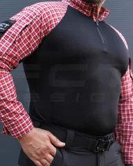 Убакс бойова сорочка URBAN Стрейч в клітинку червона