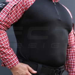 Убакс бойова сорочка URBAN Стрейч в клітинку червона