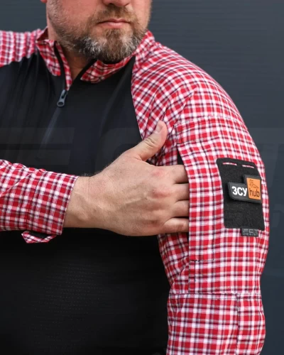 Убакс бойова сорочка URBAN Стрейч в клітинку червона 44 44