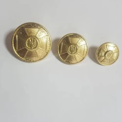 Гудзики хрест золото метал 14мм, 18мм, 22мм