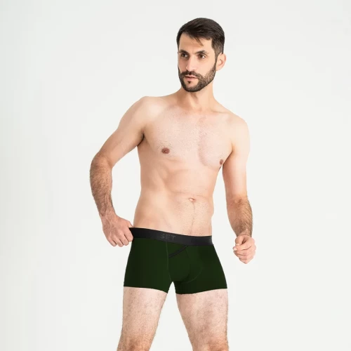 Мужские анатомические боксеры из хлопка Anatomic Classic 2.0 Black Series темно-зеленый S